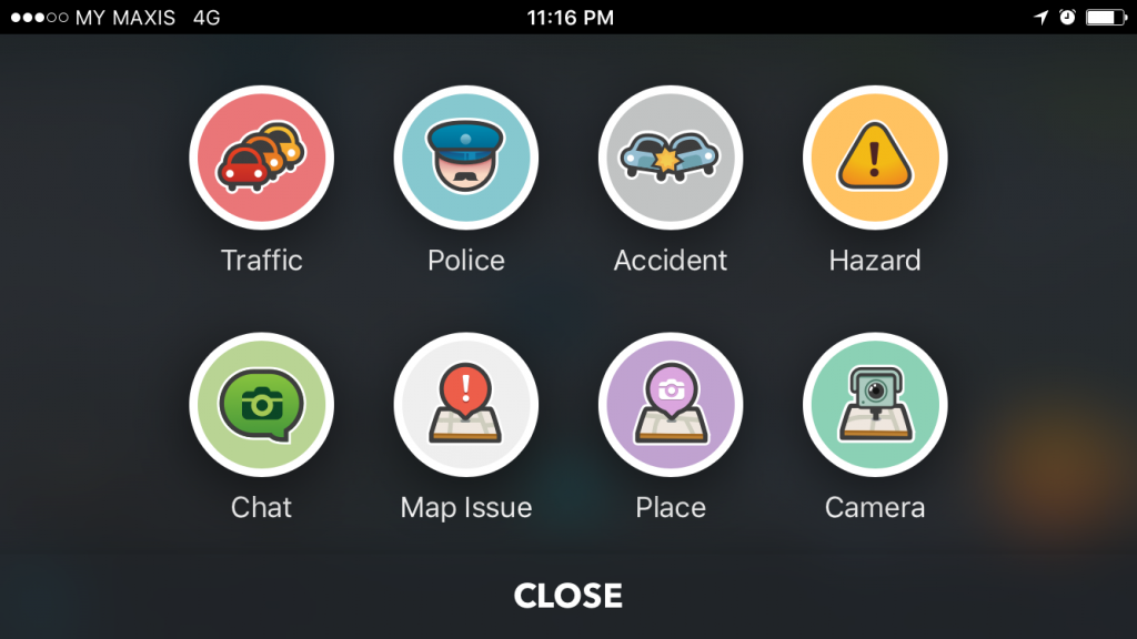 One of the core features of crowd-sourced app Waze is the ability for users to report a multitude of warnings.