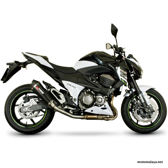 Scorpion Serket Taper Carbon Fibre on 2013 Kawasaki Z800 Scorpion Serket Taper Carbon Fibre on 2013 Kawasaki Z800