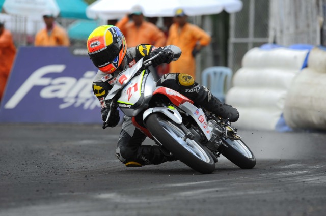 Zaqhwan Zaidi in action during the CP130 practice sessions in Jempol