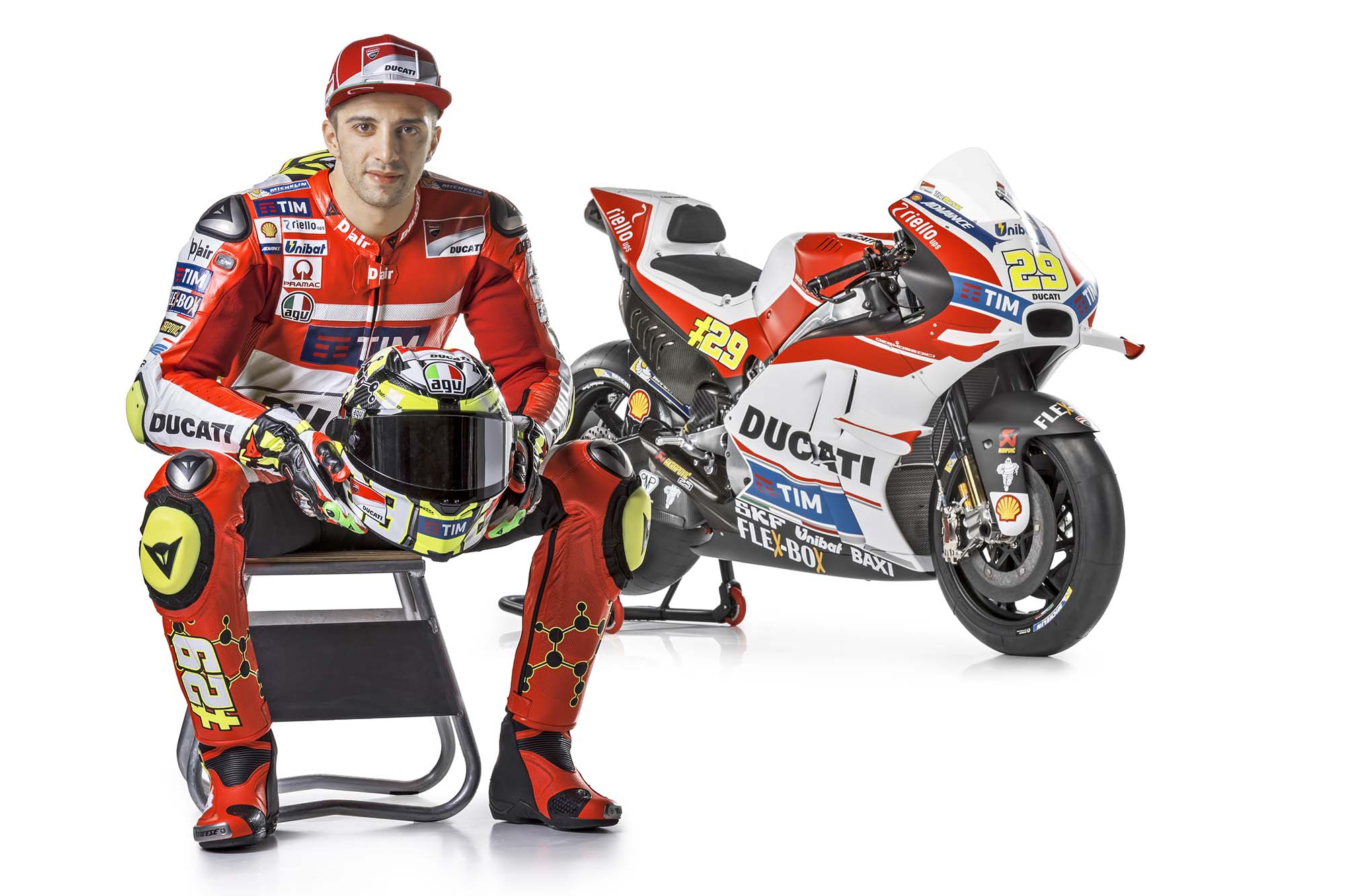 T-SHIRT Tee Ducati Corse MotoGP Andrea Iannone No 29 BSB SBK  Bike Diag NEW! 