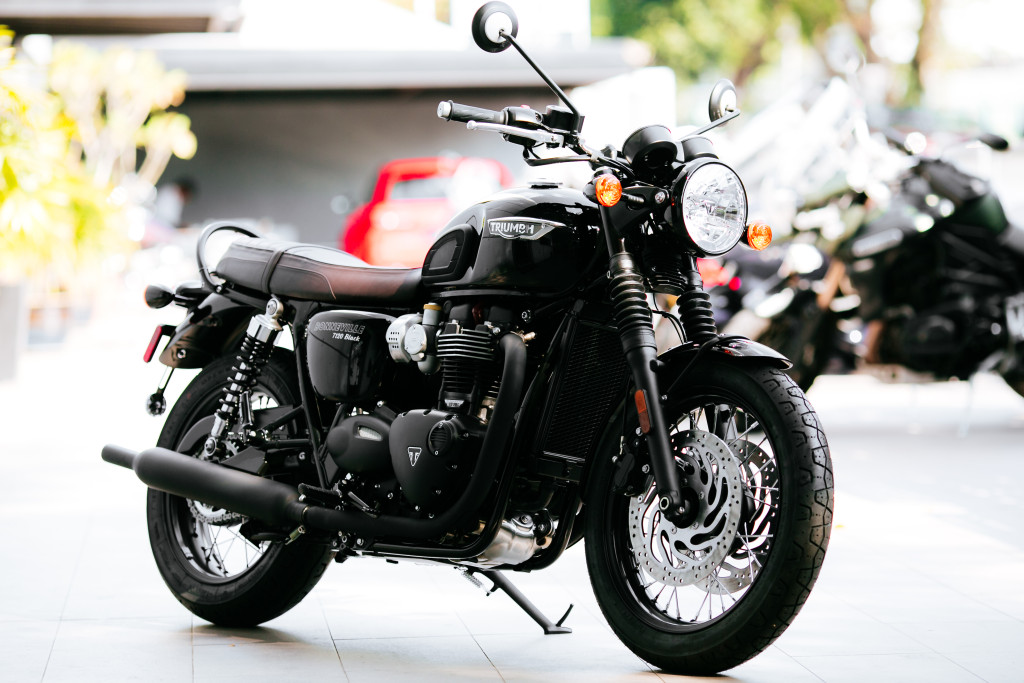 The Triumph Bonneville T120 Black. 