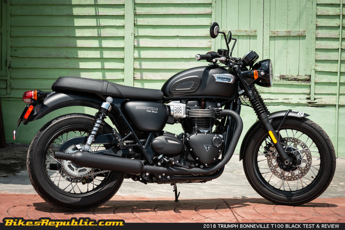 2018 Triumph Bonneville T100 Black Test Review BikesRepublic