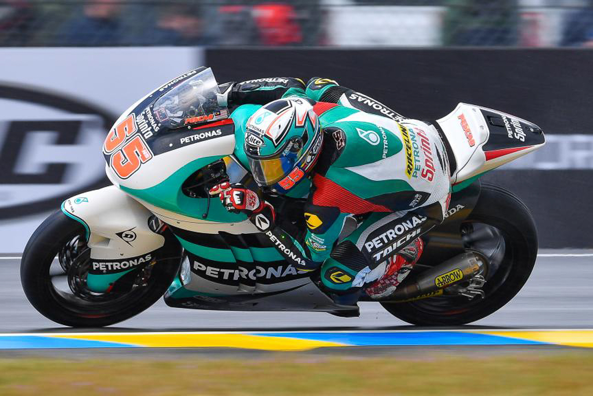 Petronas Yamaha MotoGP team with Jorge Lorenzo and Hafizh Syahrin Petronas Yamaha MotoGP team with Jorge Lorenzo and Hafizh Syahrin