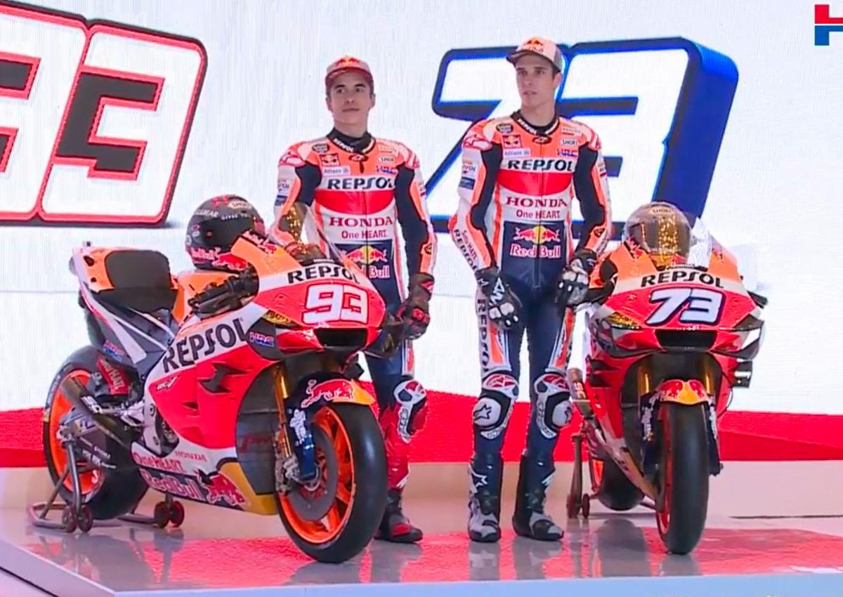 Motogp Marquez Brothers Unveil Honda Rc213v Livery Bikesrepublic