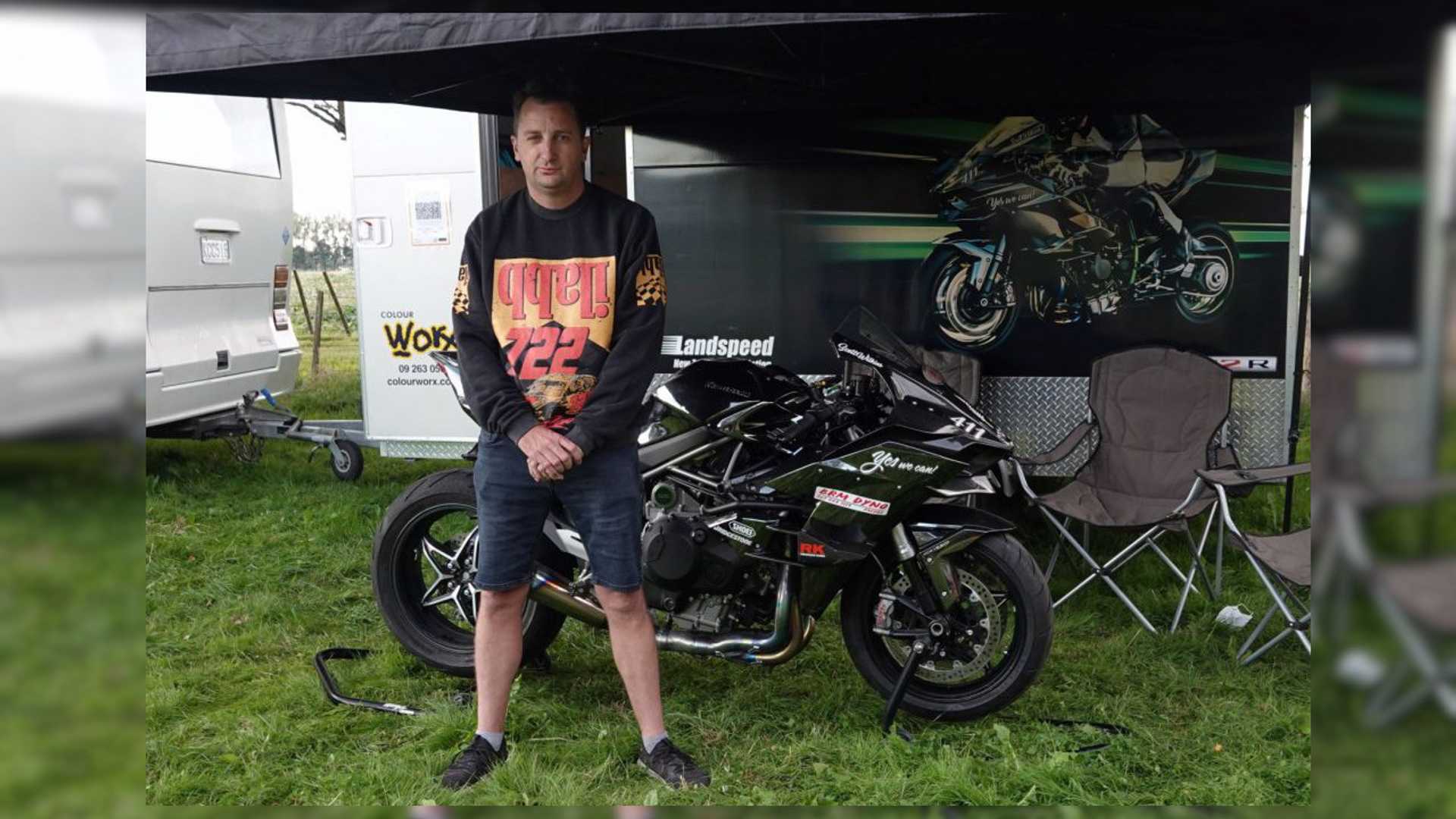 Kiwi bloke hits 364km/h with modified Kawasaki Ninja H2R - Motorcycle news,  Motorcycle reviews from Malaysia, Asia and the world 