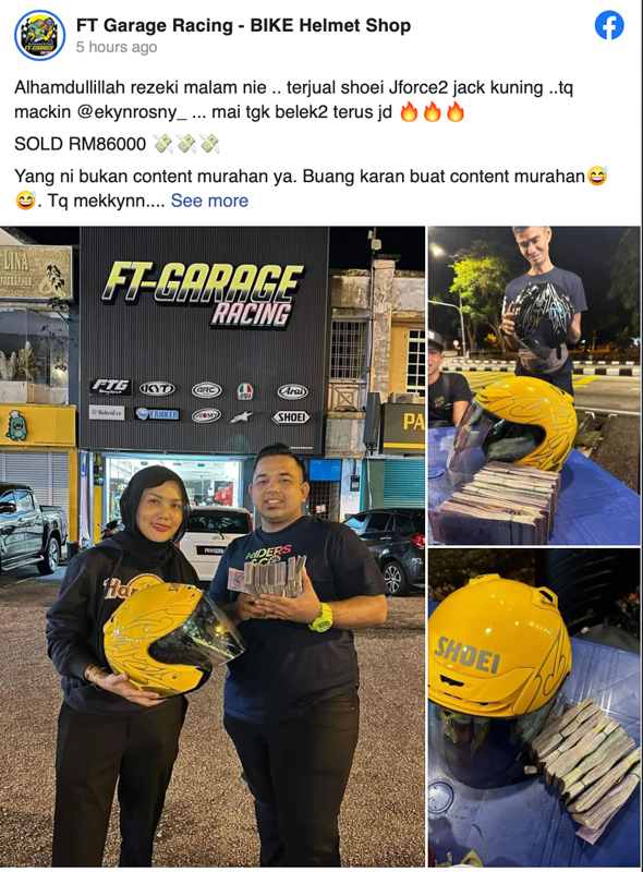 Someone Just Bought A Shoei J-Force 2 Jack Yellow For RM86,000!