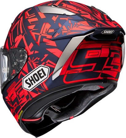 Shoei X Fifteen Marquez Dazzle Tc 10 Rear Large